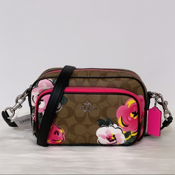 New💃Coach Court Crossbody Signature Vintage Rose - Picture 4 of 10
